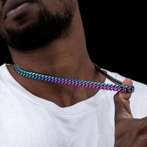 Miami Cuban Thick Link Chain for Men Stainless Steel Curb Necklace 22"